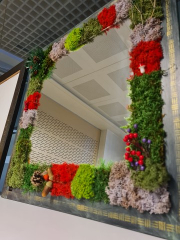 Canlı Yosun Dekorlu Ayna